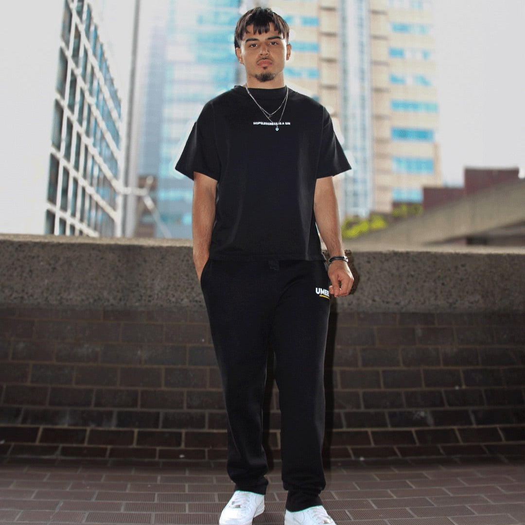 UMEED CORE: ESSENTIALS BLACK SWEATPANTS