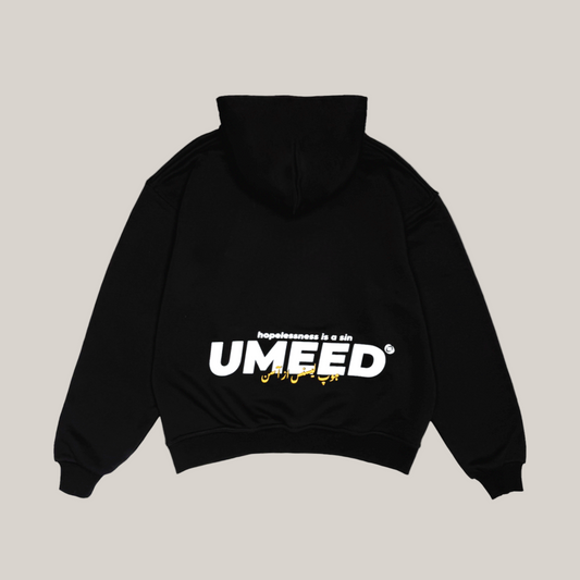 UMEED CORE: ESSENTIALS BLACK HOODIE