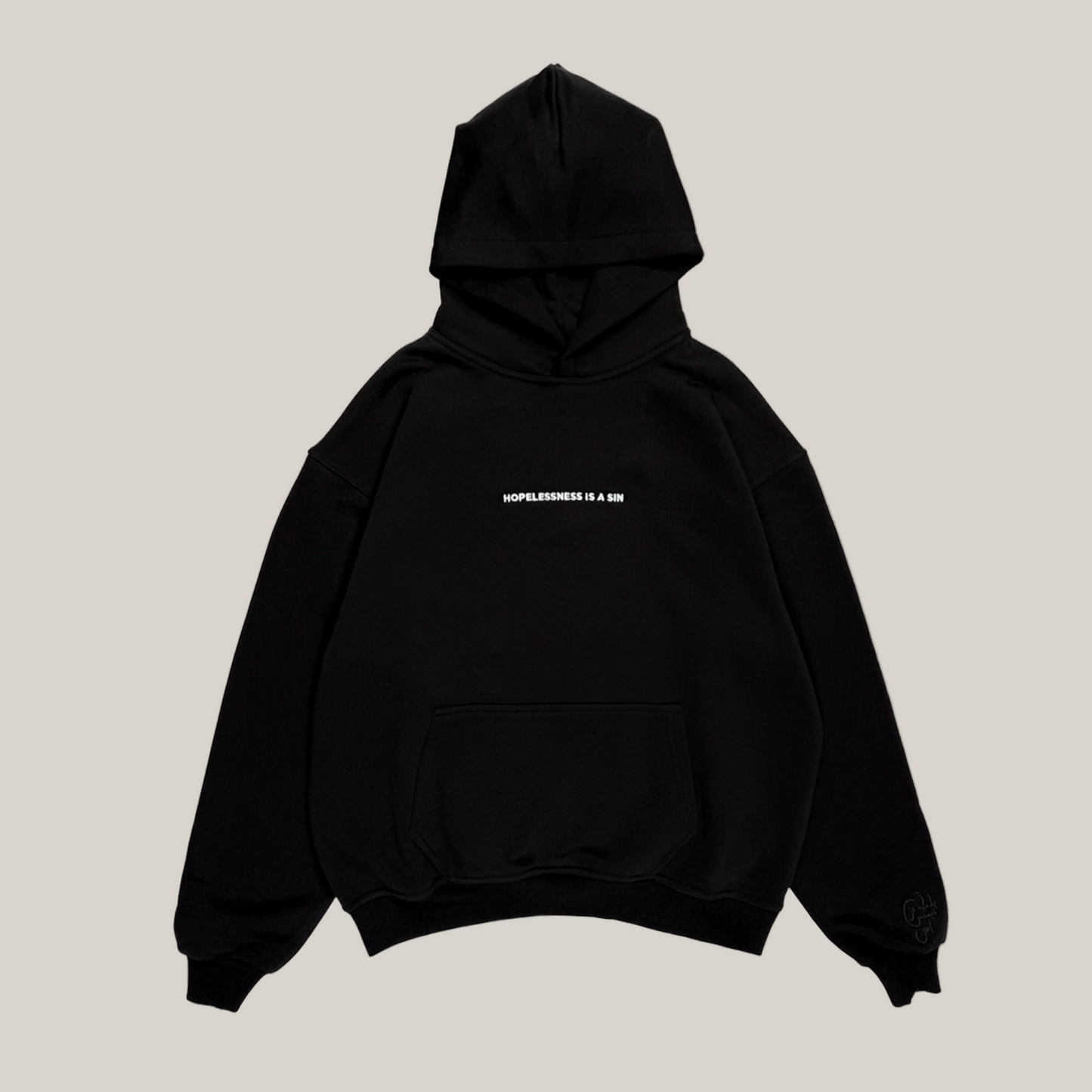 UMEED CORE: ESSENTIALS BLACK HOODIE