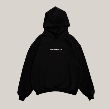 UMEED CORE: ESSENTIALS BLACK HOODIE