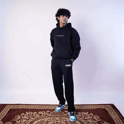 UMEED CORE: ESSENTIALS BLACK HOODIE
