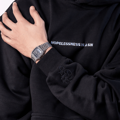UMEED CORE: ESSENTIALS BLACK HOODIE